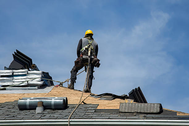 Professional Gutter Installation technician working in Nachusa, IL
